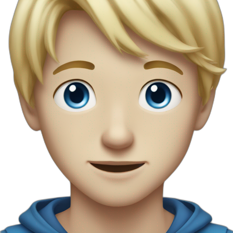 Dirty Blonde boy with freckles and blue eyes, in his teens emoji
