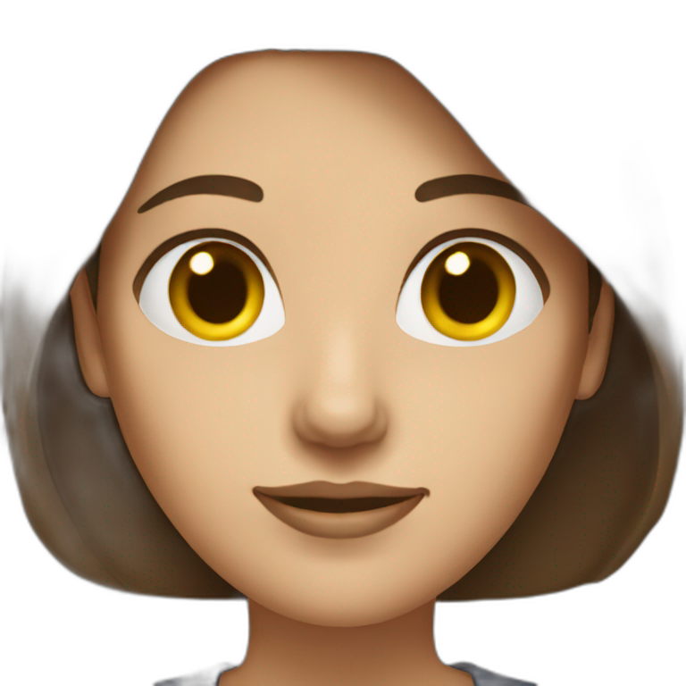 woman architect brown hair emoji
