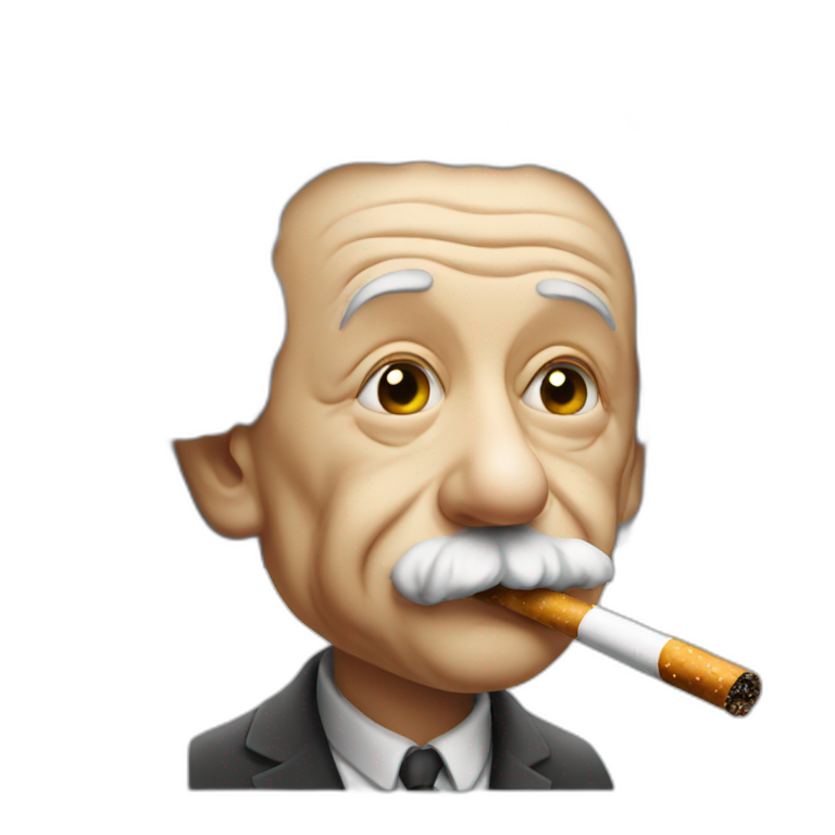 Albert einstein smoking emoji