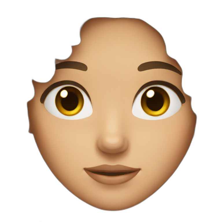 girl with brown hair and brown eyes emoji