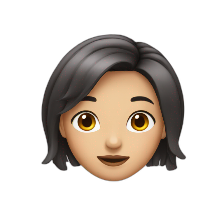 girl Bob hairstyle. emoji