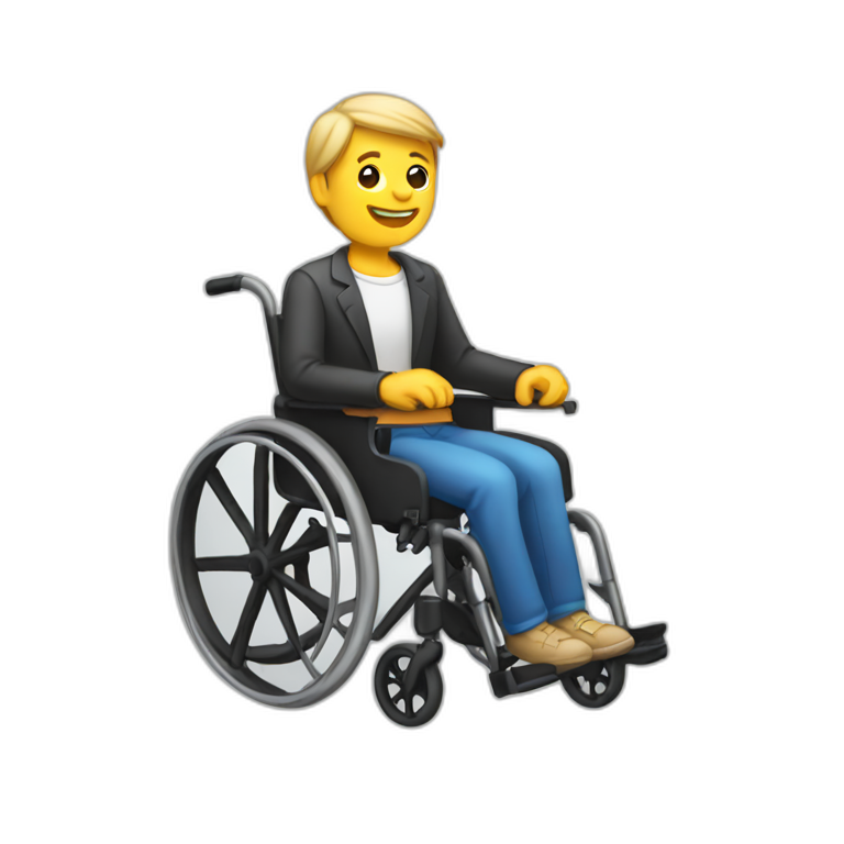 Handicapped without wheelchair emoji