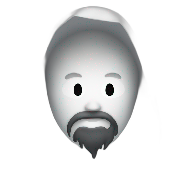 Ghost with a beard emoji