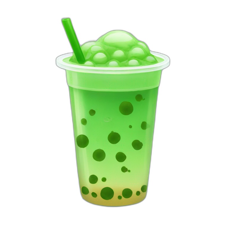 green-bubble-tea emoji