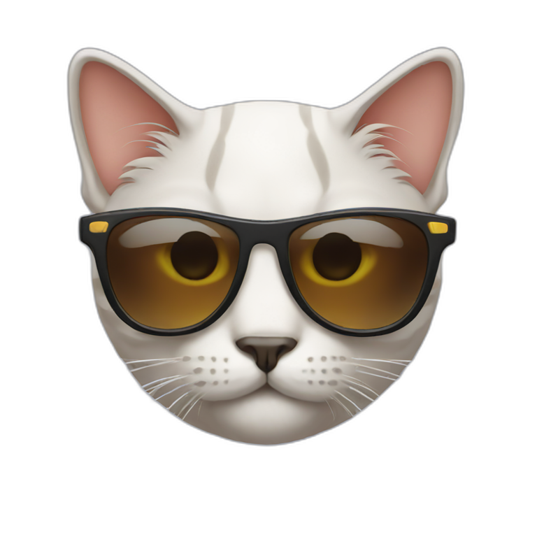 Cat wearing sunglasses emoji