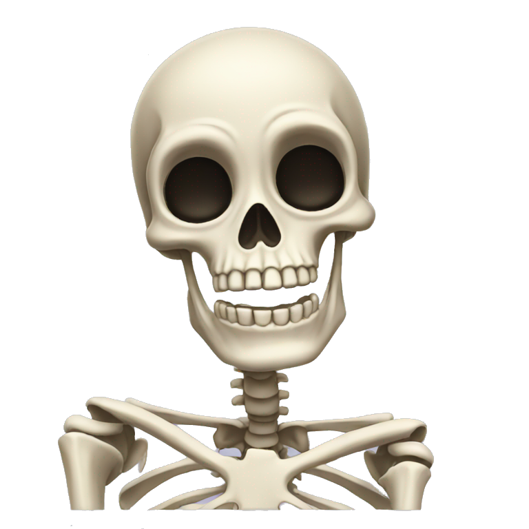 goofy shoked skeleton emoji