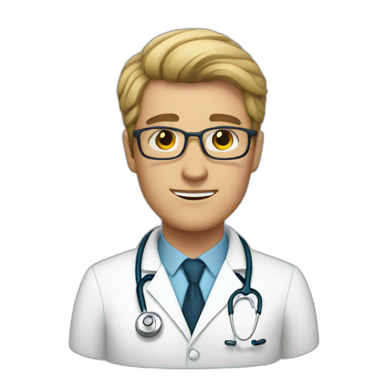 white male doctor emoji