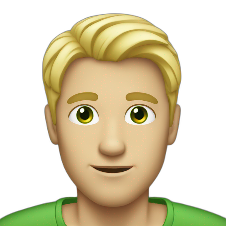 Blonde green eyed man emoji