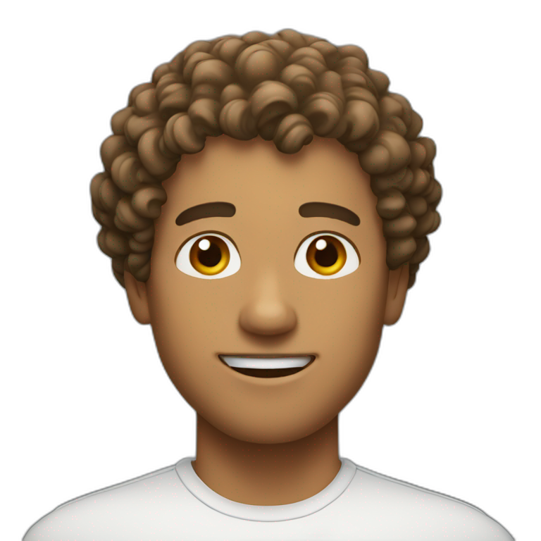 guy with curly hair emoji