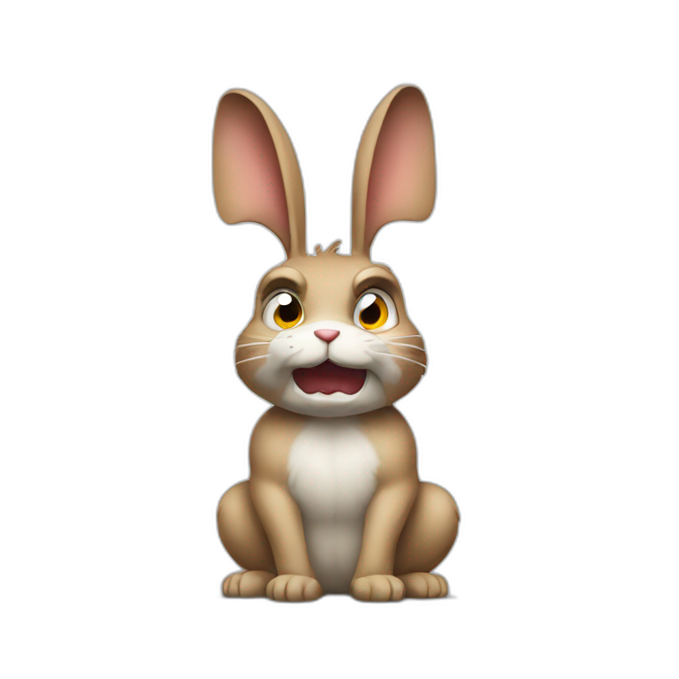 very angry rabbit emoji