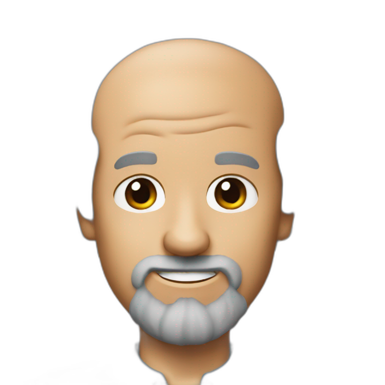 bald bob ross with bald hair emoji