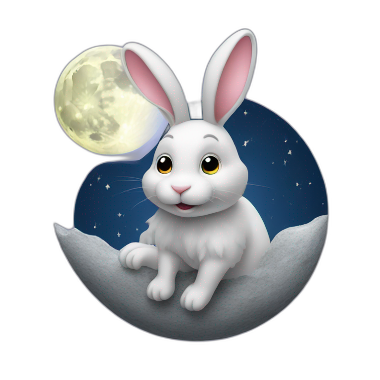 The rabbit on the moon emoji