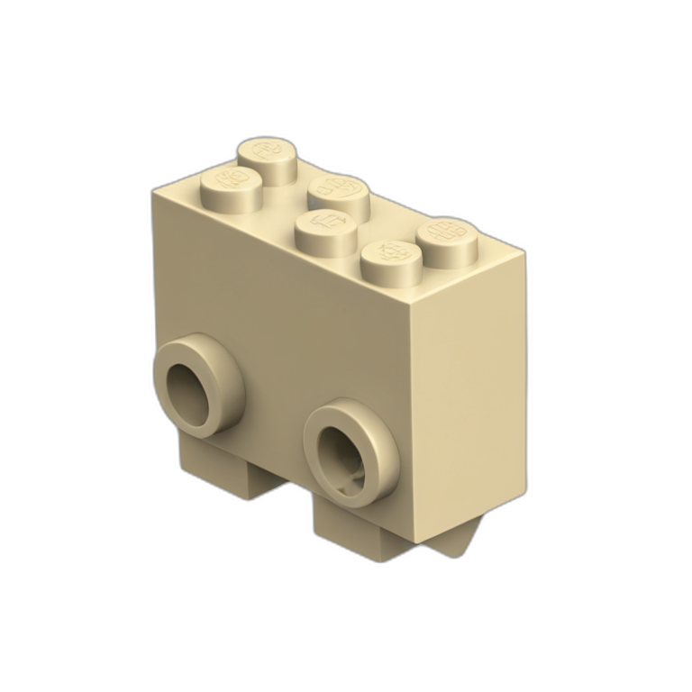 lego brick 2x4 3D emoji