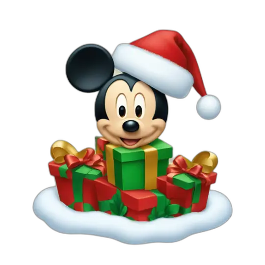 Mickey mouse christmas emoji