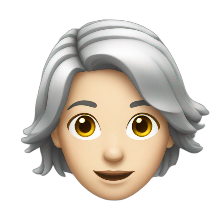 caucasian female diver with grey hair emoji