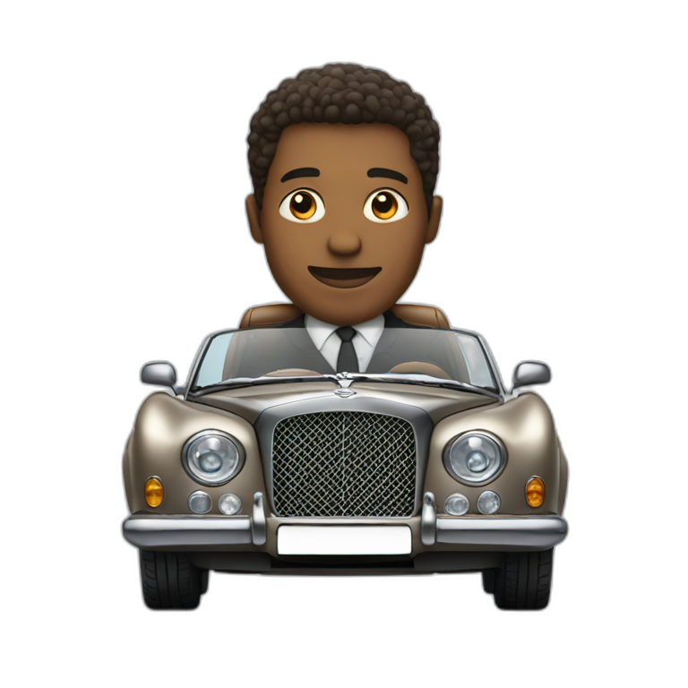 A Man in a bentley car emoji