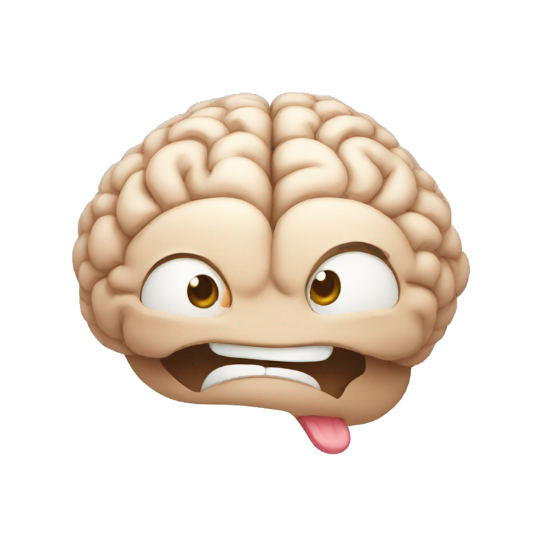 Happy brain emoji