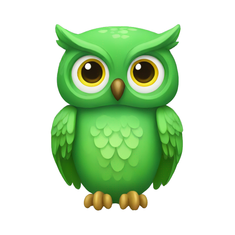 Green owl emoji