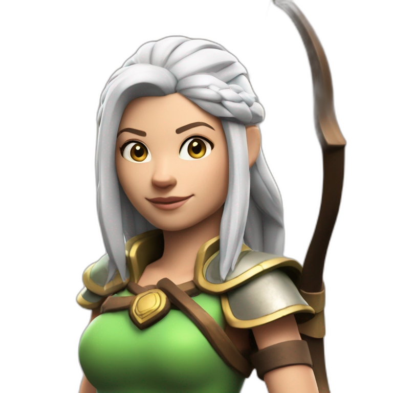 Archer Queen Clash of Clans,3d , realistic emoji