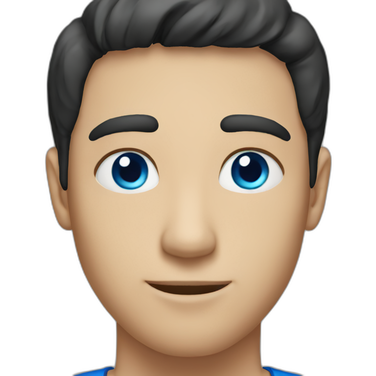 Men-with-blue-eyes-and-short-black-hair emoji