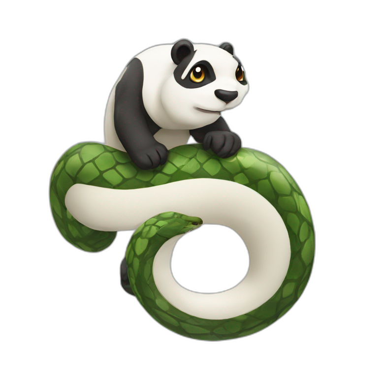 Snakey sneaky panda emoji