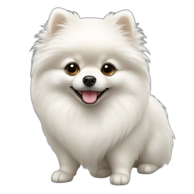 White Pomeranian emoji