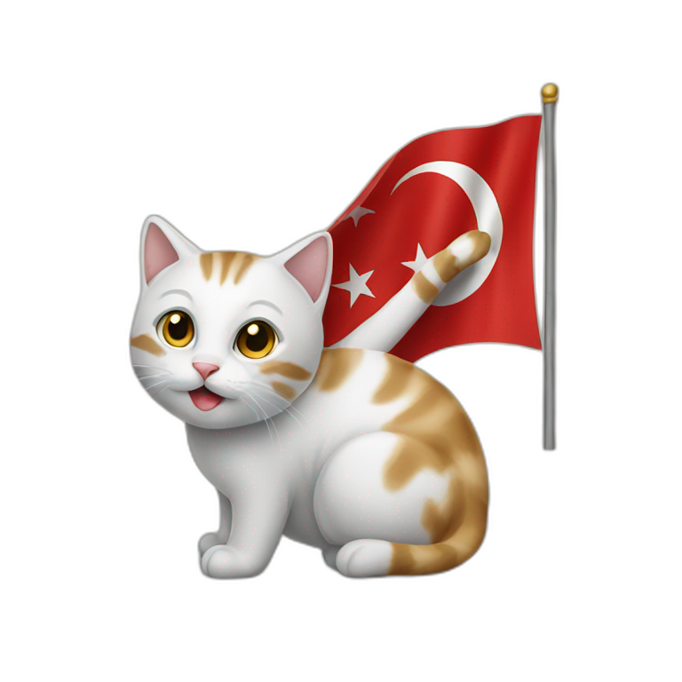 Cat Turkish flag emoji