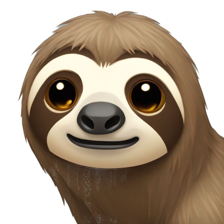 sloth with a sad face emoji