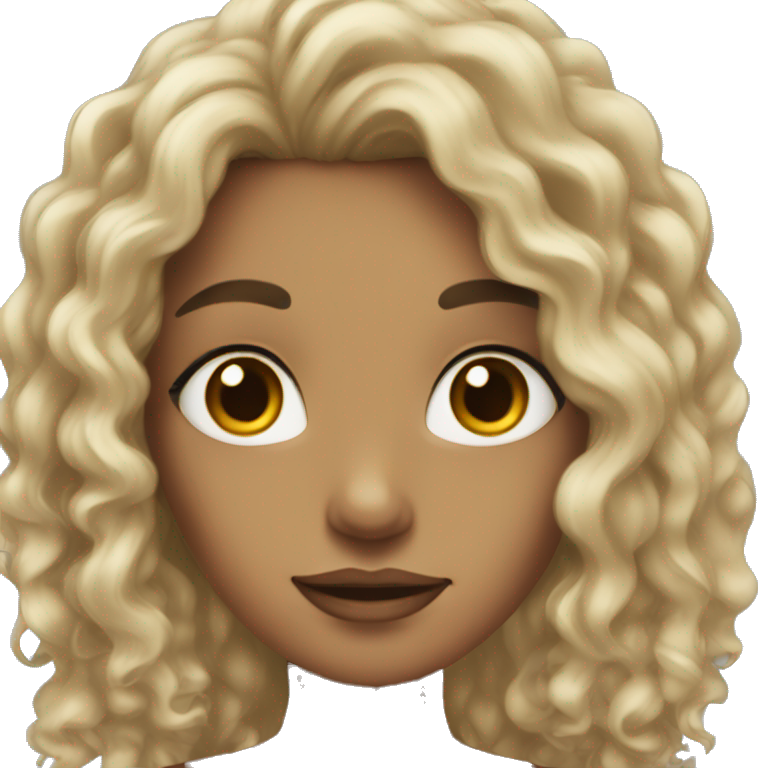 woman with long dark hair curly and dark eyes emoji