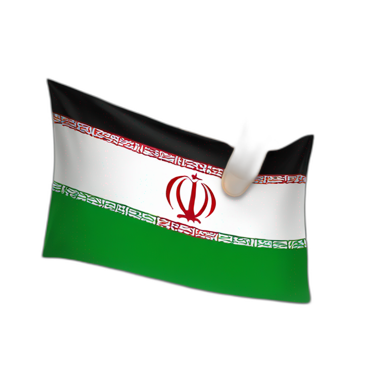 Iranian flag in lion's hand emoji