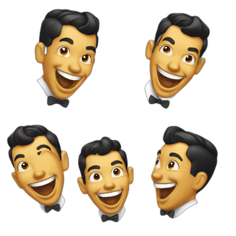 Cantinflas laughing out loud emoji
