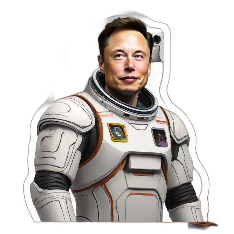 Elon Musk on mars emoji