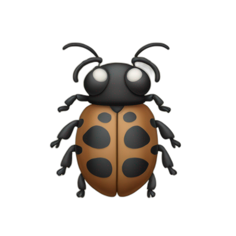 Cartoon Beetle with fur coat emoji