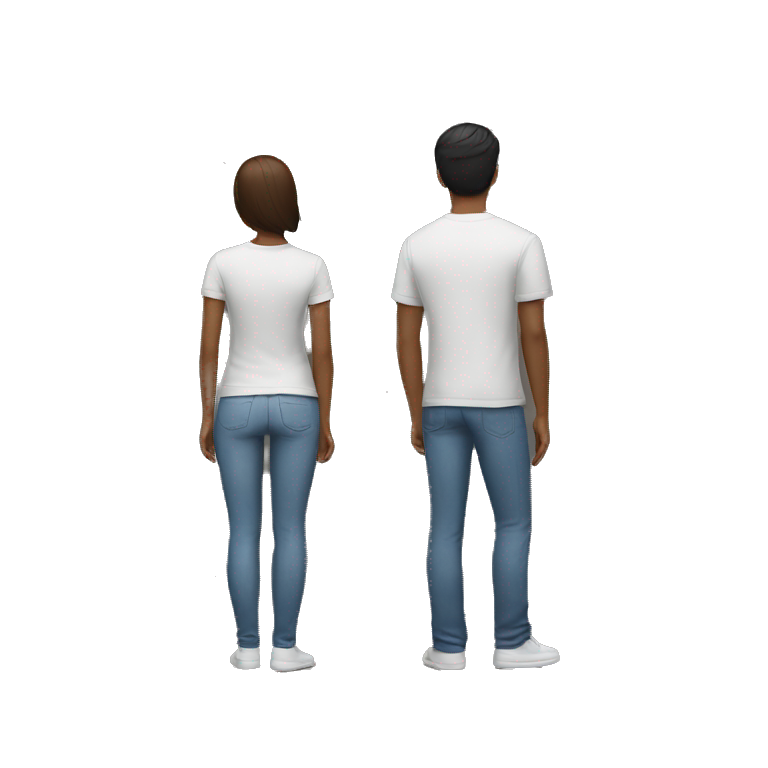 two people standing back to back, looking opposite ways emoji