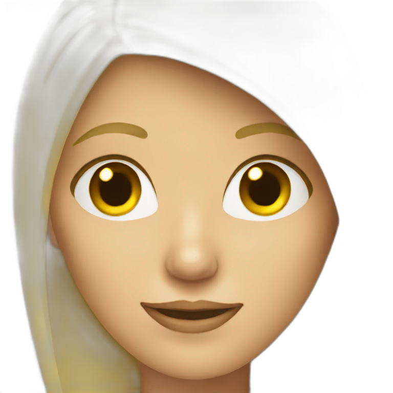 blonde woman with cell phone emoji