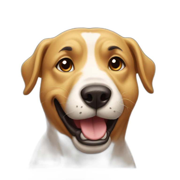 smiley barking emoji