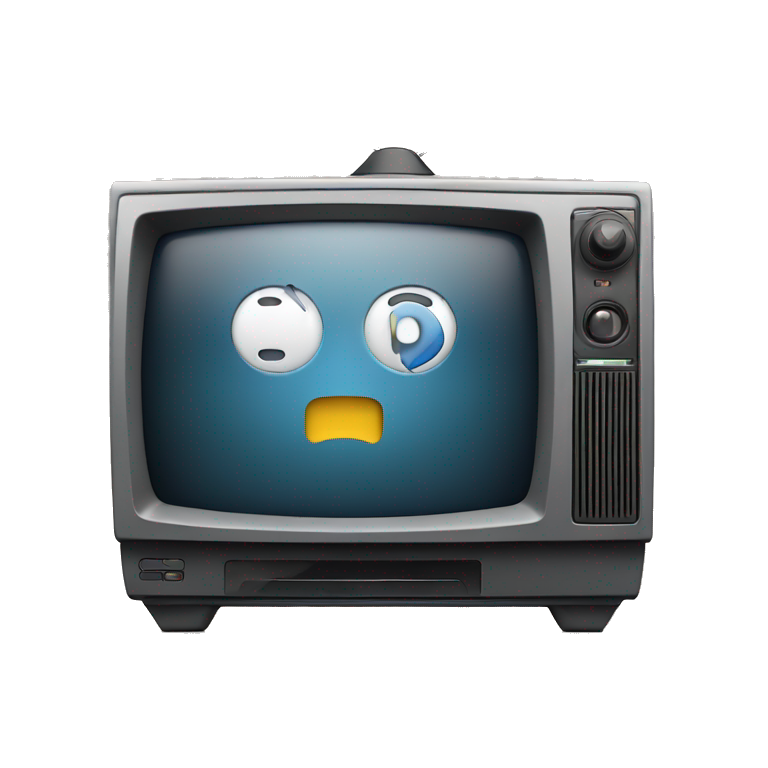 TV with VCR player under screen emoji