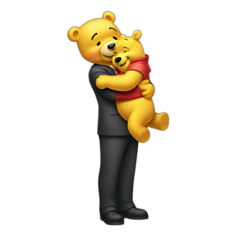 xi jinping Hugging winnie the pooh emoji