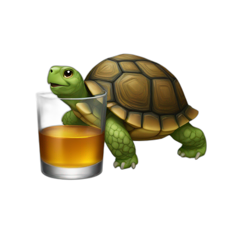 tortoise drink vodka emoji