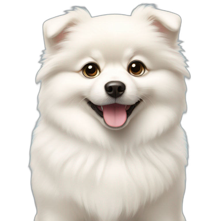 white Pomeranian puppy emoji