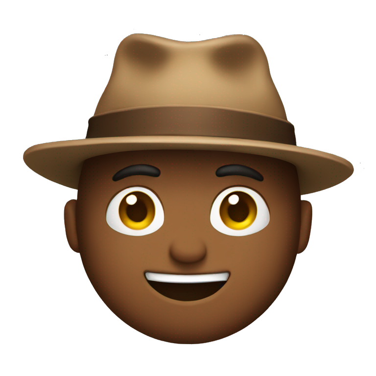 Brown hat  emoji