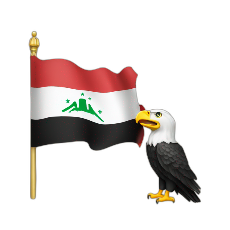 Iraq flag and eagle emoji