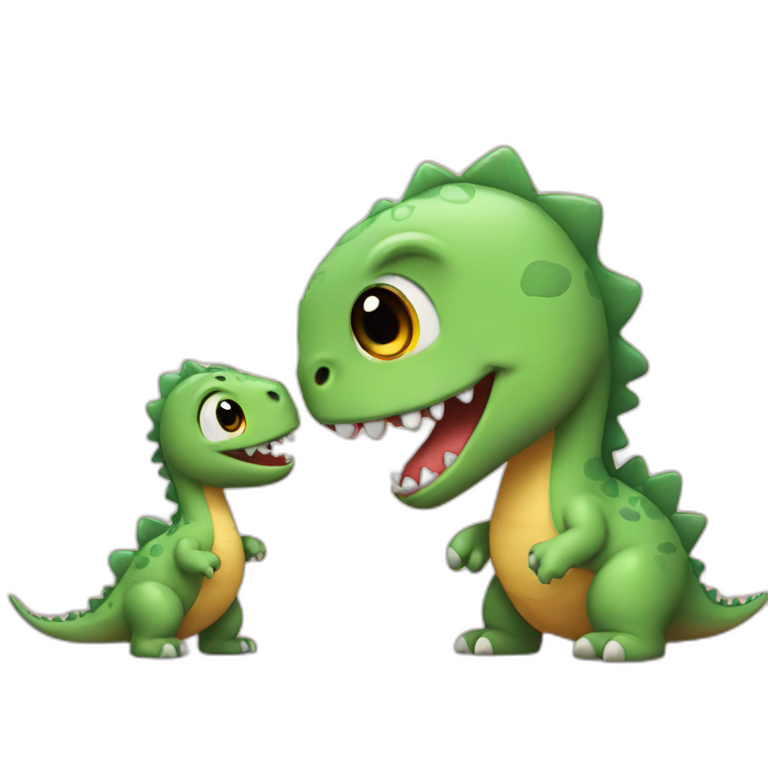 cute dinosaur love emoji