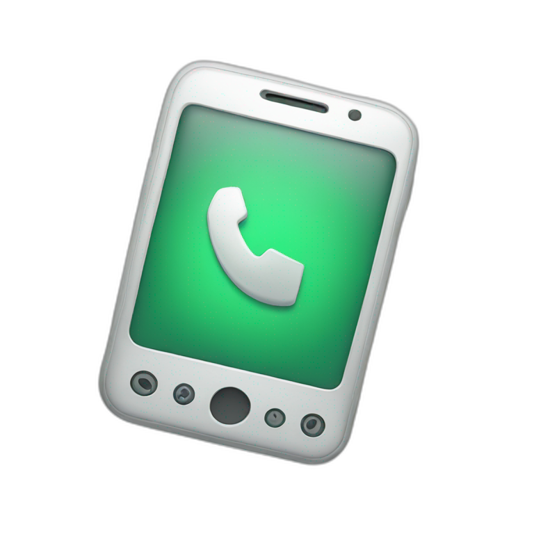 phone with whatsapp emoji