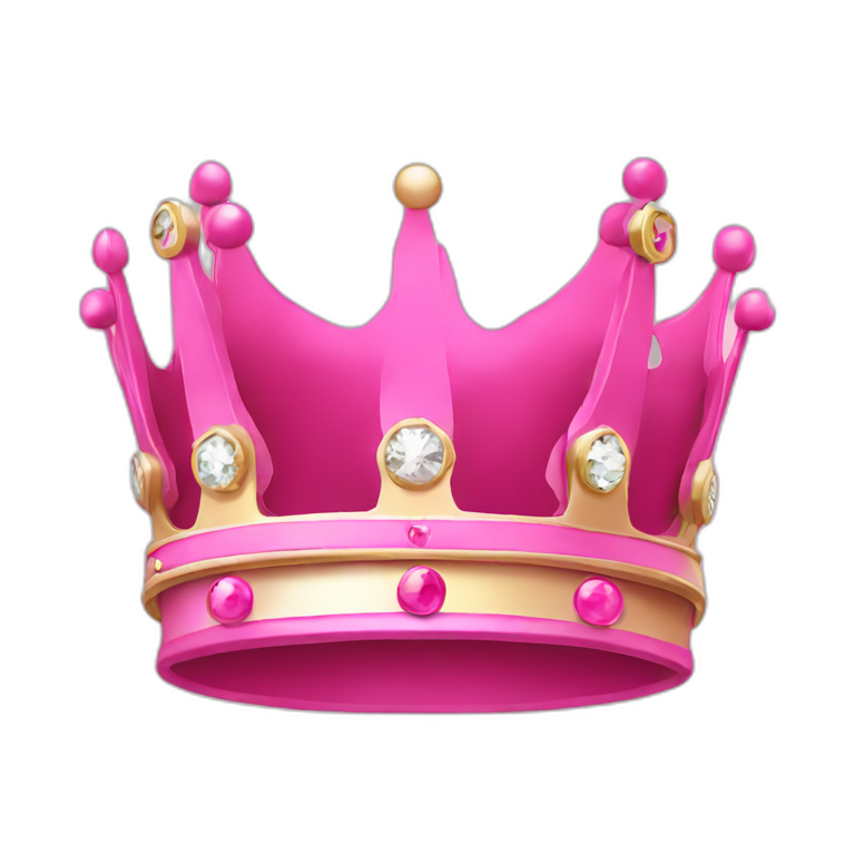 Pink money crown emoji
