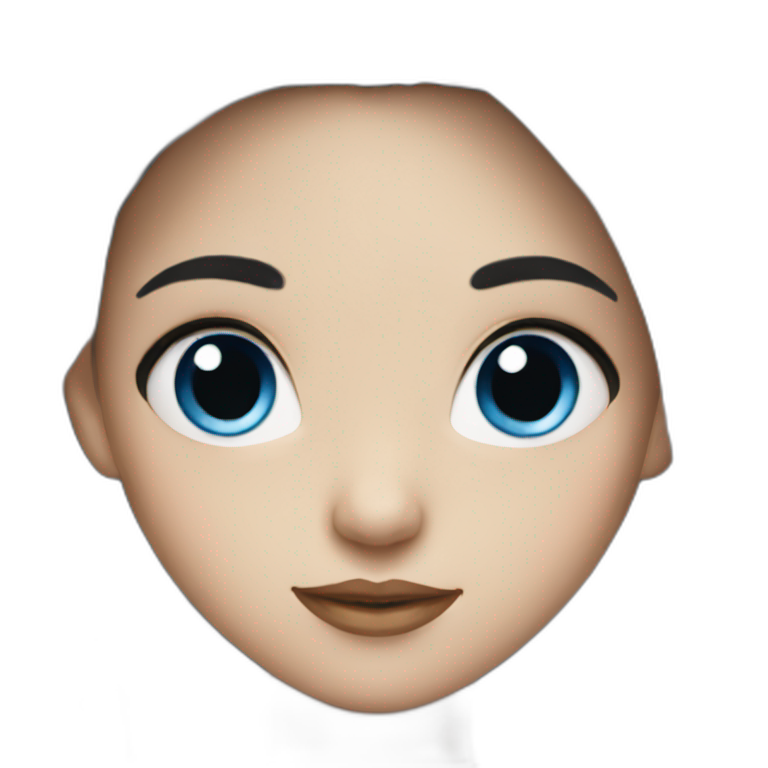 girl with blue eyes and black hair emoji