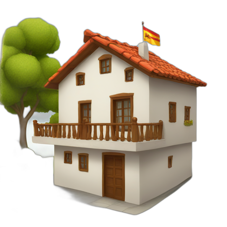 spanisch House with spain flag emoji