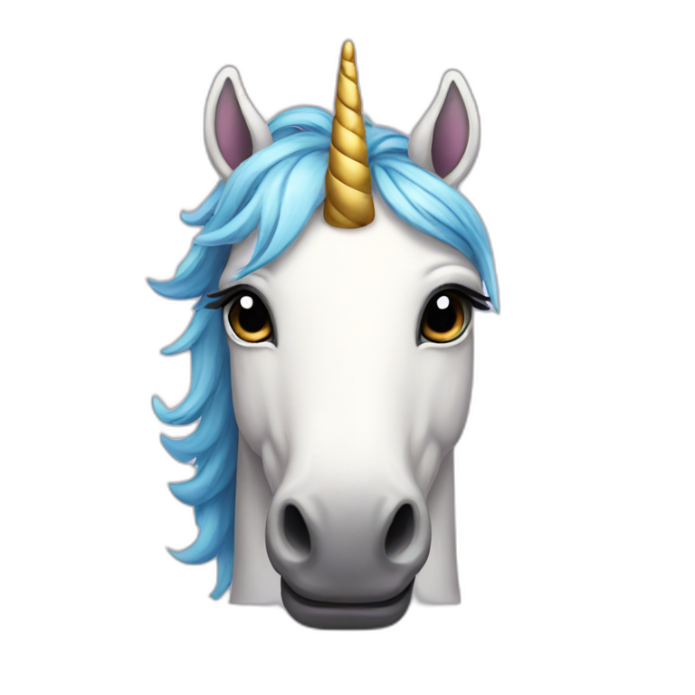 A Sad Unicorn emoji