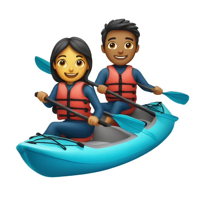 Two people kayaking emoji