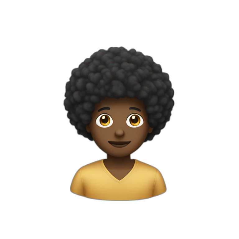 Afro boy that is a software tester emoji